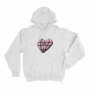 BU Heart Unisex Hoodie White
