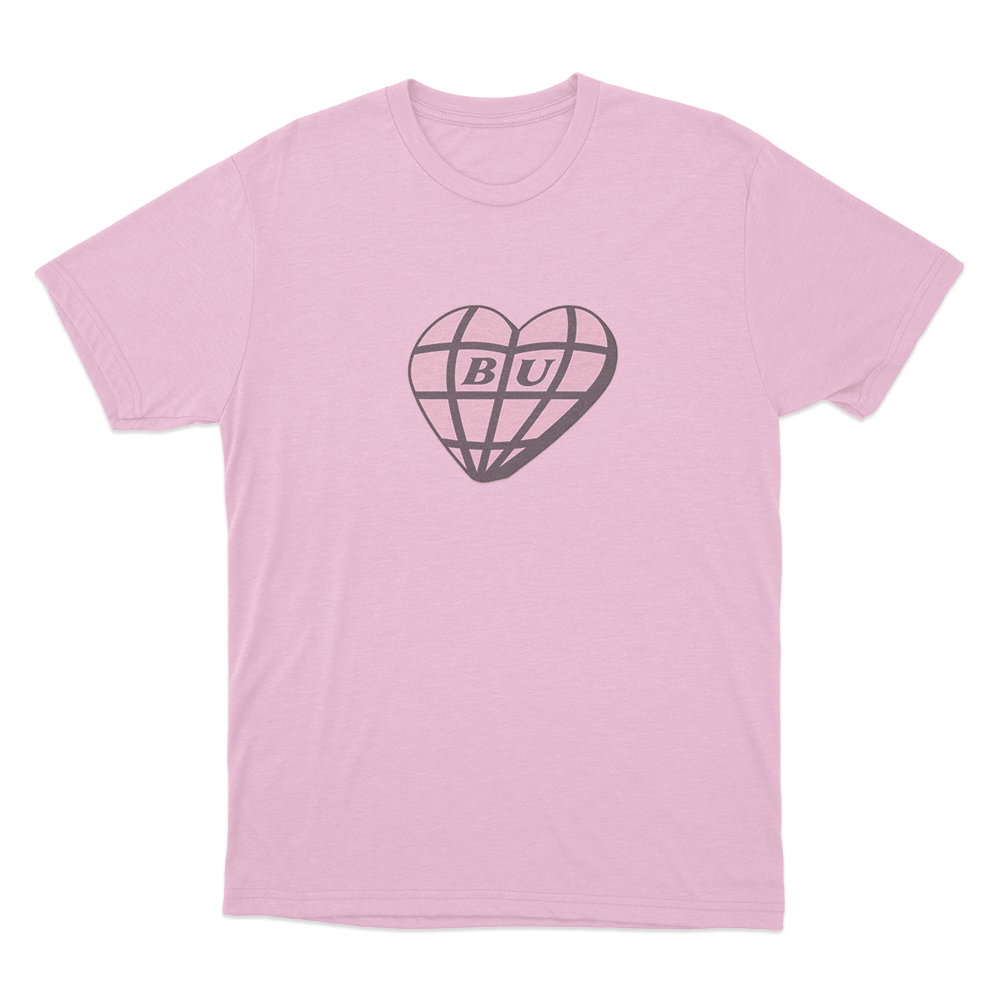 BU Heart Unisex T Shirt Pink BU Heart Unisex T Shirt Pink