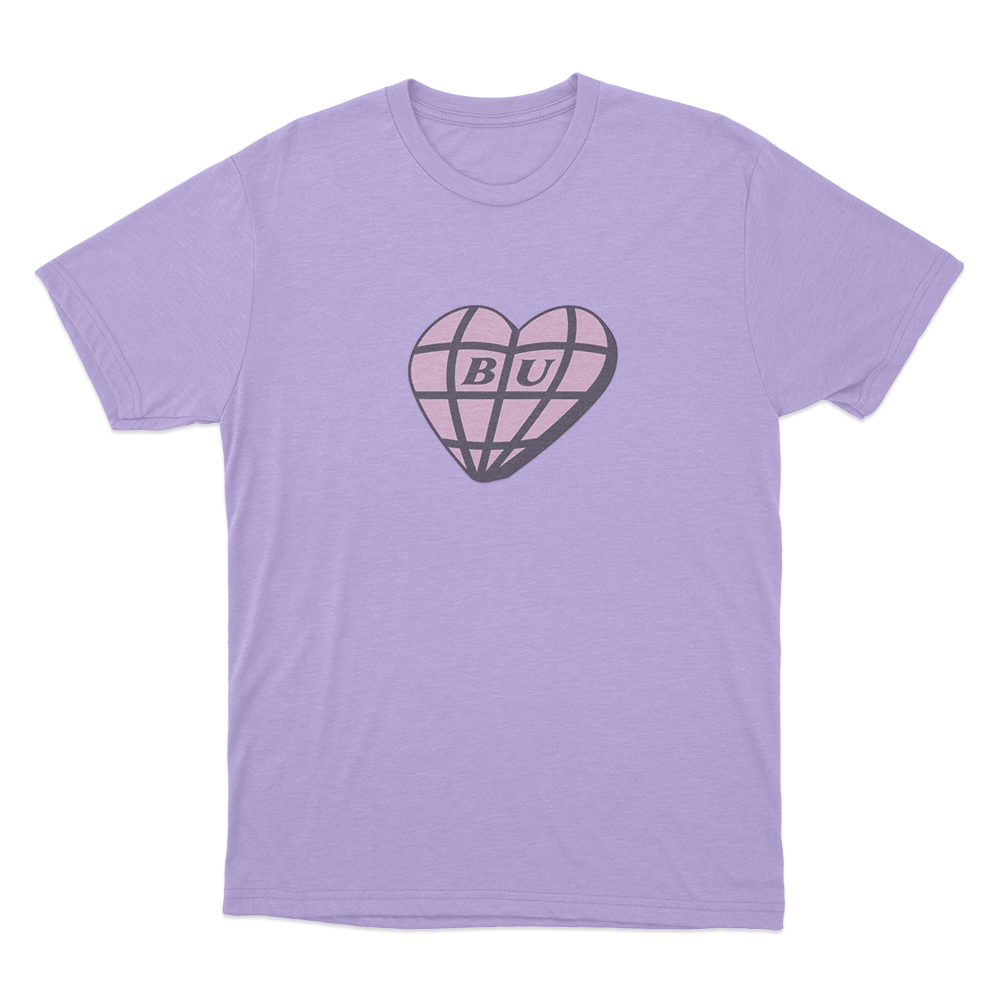 BU Heart Unisex T Shirt Purple BU Heart Unisex T Shirt Purple