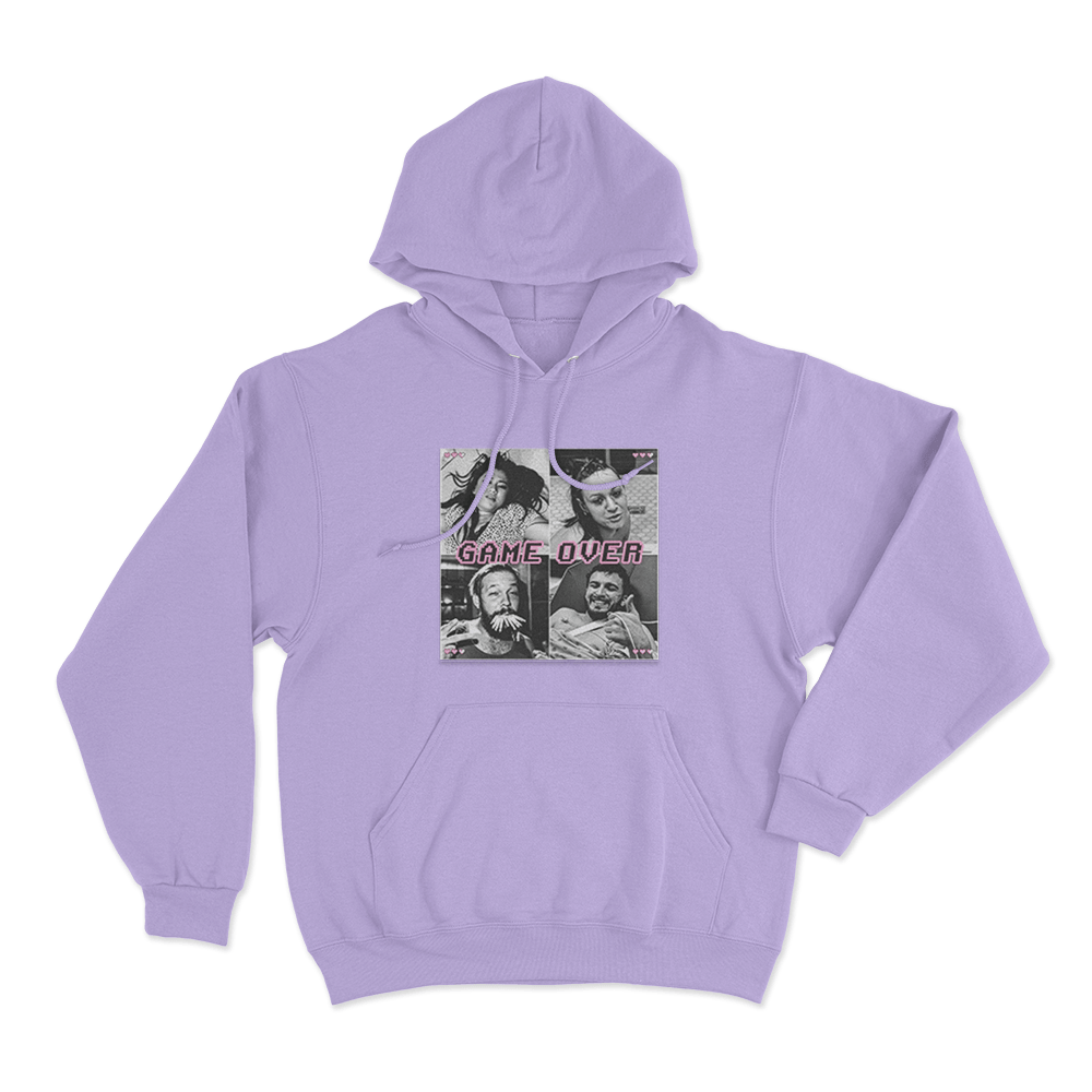 Game Over Unisex Hoodie Purple Game Over Unisex Hoodie Purple