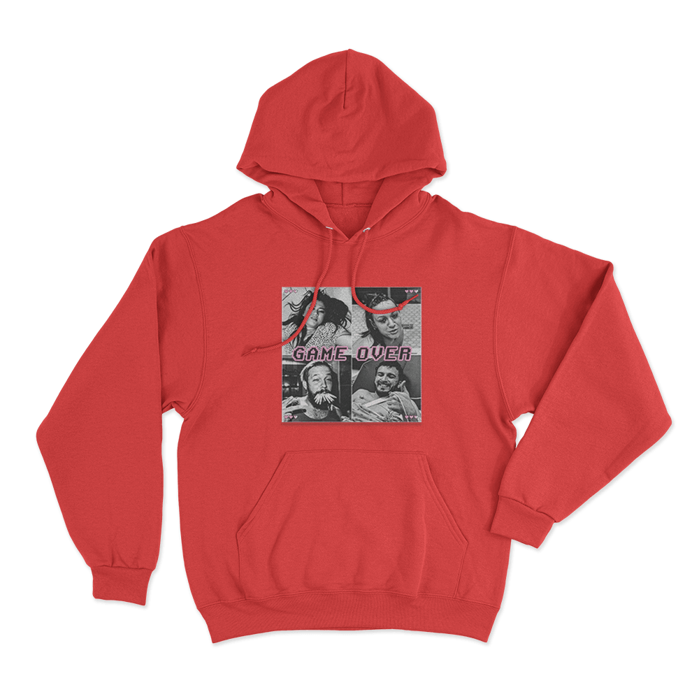 Game Over Unisex Hoodie Red Game Over Unisex Hoodie Red