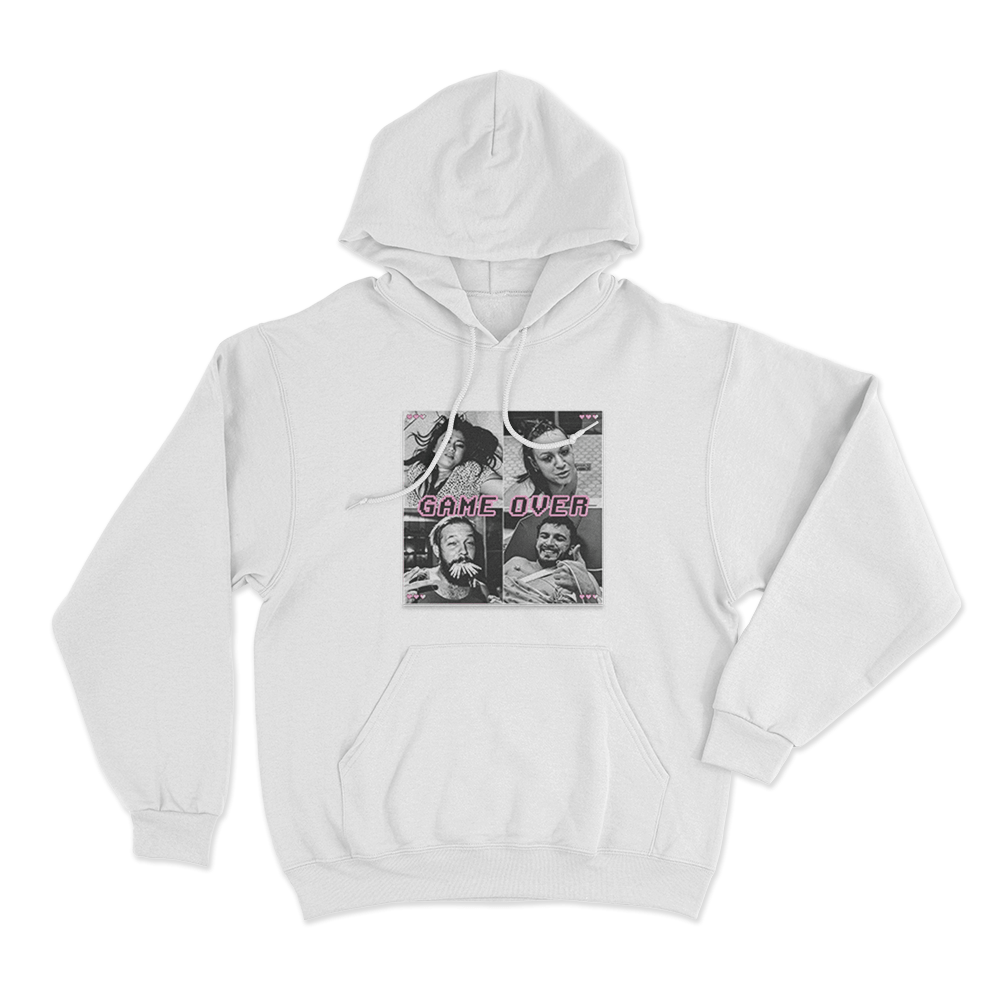 Game Over Unisex Hoodie White Game Over Unisex Hoodie White