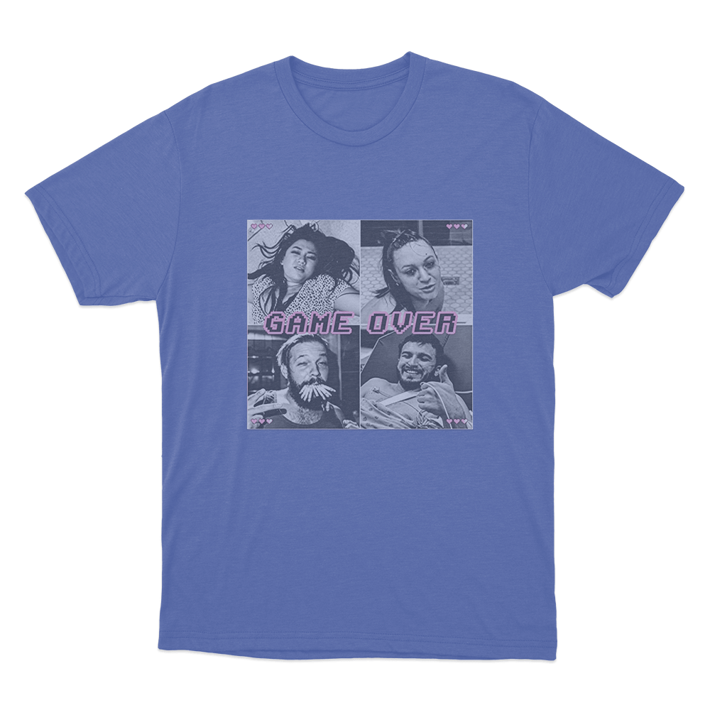 Game Over Unisex T Shirt Blue Game Over Unisex T Shirt Blue