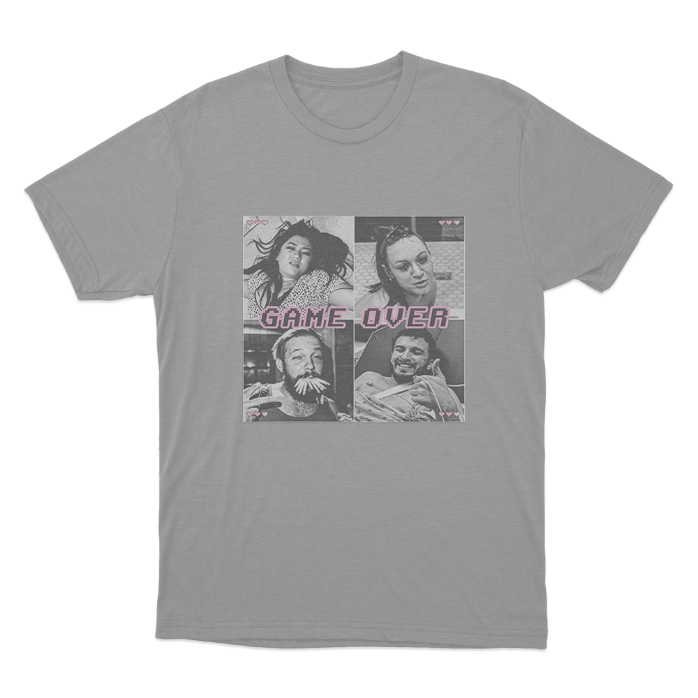 Game Over Unisex T Shirt Grey Game Over Unisex T Shirt Grey