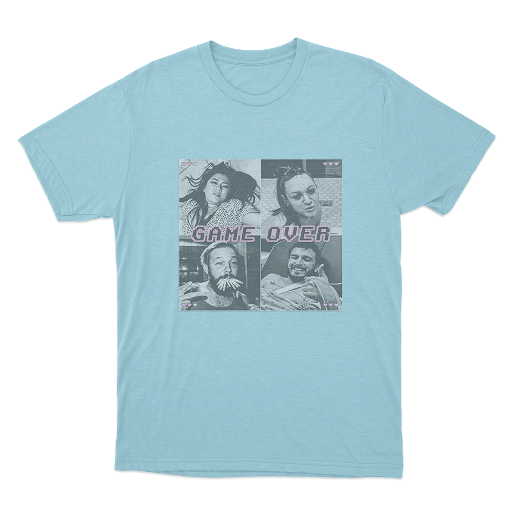 Game Over Unisex T Shirt Sky Blue Game Over Unisex T Shirt Sky Blue